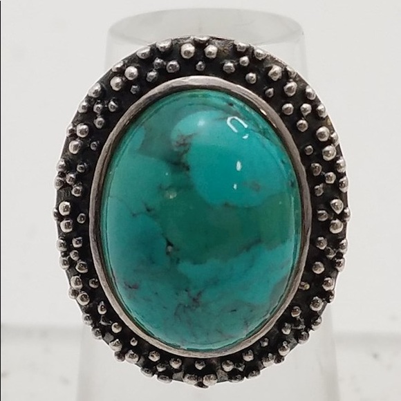 Sterling Turquoise Ring! Size 7 - Picture 2 of 7